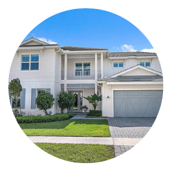 Home exterior in daylight.